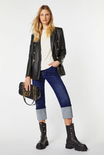 Load image into Gallery viewer, DOUBLE-BREASTED BLAZER IN FAUX LEATHER
