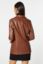 Load image into Gallery viewer, FAUX LEATHER TAILORED BLAZER
