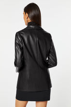 Load image into Gallery viewer, FAUX LEATHER TAILORED BLAZER
