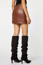 Load image into Gallery viewer, FAUX LEATHER MINISKIRT
