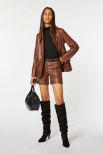 Load image into Gallery viewer, FAUX LEATHER LOOSE-FIT BERMUDA SHORTS
