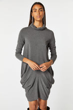 Load image into Gallery viewer, DRAPED COWL-NECK DRESS IN STRETCHY VISCOSE JERSEY
