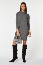 Load image into Gallery viewer, DRAPED COWL-NECK DRESS IN STRETCHY VISCOSE JERSEY
