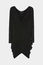Load image into Gallery viewer, DRAPED DRESS IN STRETCHY VISCOSE JERSEY WITH ADJUSTABLE COWL-NECK
