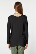 Load image into Gallery viewer, DRAPED TOP IN STRETCHY VISCOSE JERSEY WITH ADJUSTABLE COWL-NECK
