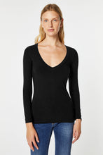 Load image into Gallery viewer, BASIC V-NECK TOP IN STRETCHY VISCOSE JERSEY
