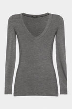 Load image into Gallery viewer, BASIC V-NECK TOP IN STRETCHY VISCOSE JERSEY
