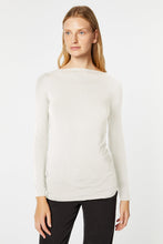 Load image into Gallery viewer, BASIC BATEAU-NECK TOP IN STRETCHY VISCOSE JERSEY
