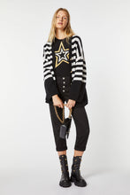 Load image into Gallery viewer, BASIC T-SHIRT IN STRETCHY LIGHT VISCOSE JERSEY WITH METALLIC EMBROIDERY DETAILS
