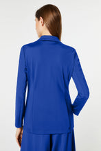 Load image into Gallery viewer, DOUBLE-BREASTED BLAZER IN ENGINEERED STRETCHY JERSEY WITH GOLD HERALDRY BUTTONS
