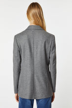 Load image into Gallery viewer, DOUBLE-BREASTED BLAZER IN STRETCHY FLANNEL WITH PEARL BUTTONS
