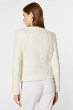 Load image into Gallery viewer, CROPPED CREW-NECK JACKET IN METALLIC BOUCLE
