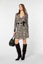 Load image into Gallery viewer, ANIMAL PRINT SHIRT DRESS WITH GOLD BUTTONS
