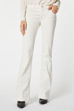Load image into Gallery viewer, BELL BOTTOM JEANS IN STRETCHY COTTON GABERDINE WITH BEJEWELLED BUTTONS
