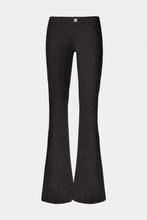 Load image into Gallery viewer, BELL BOTTOM JEANS IN STRETCHY COTTON GABERDINE WITH BEJEWELLED BUTTONS
