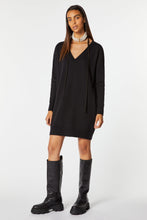 Load image into Gallery viewer, CHUNKY KNIT DRESS WITH DEEP V NECK
