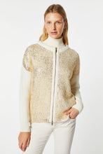 Load image into Gallery viewer, CHUNKY KNIT CARDIGAN WITH METALLIC COATING
