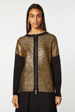 Load image into Gallery viewer, CHUNKY KNIT CARDIGAN WITH METALLIC COATING
