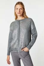 Load image into Gallery viewer, CHUNKY KNIT CARDIGAN WITH METALLIC COATING
