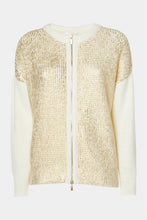 Load image into Gallery viewer, CHUNKY KNIT CARDIGAN WITH METALLIC COATING
