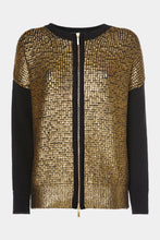 Load image into Gallery viewer, CHUNKY KNIT CARDIGAN WITH METALLIC COATING
