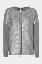 Load image into Gallery viewer, CHUNKY KNIT CARDIGAN WITH METALLIC COATING
