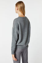 Load image into Gallery viewer, CHUNKY KNIT CARDIGAN WITH METALLIC COATING
