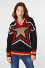 Load image into Gallery viewer, CHUNKY KNIT SWEATER WITH STAR PATTERN
