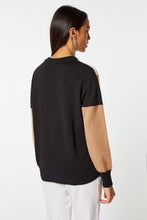 Load image into Gallery viewer, CHUNKY KNIT CREW-NECK SWEATER WITH COLOR-BLOCK DETAILS
