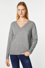 Load image into Gallery viewer, CHUNKY KNIT SWEATER WITH DEEP V NECK
