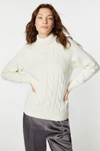 Load image into Gallery viewer, CHUNKY CABLE-KNIT TURTLENECK SWEATER
