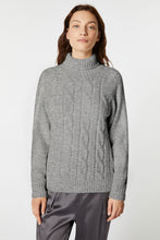 Load image into Gallery viewer, CHUNKY CABLE-KNIT TURTLENECK SWEATER
