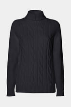 Load image into Gallery viewer, CHUNKY CABLE-KNIT TURTLENECK SWEATER
