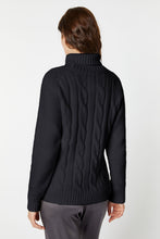 Load image into Gallery viewer, CHUNKY CABLE-KNIT TURTLENECK SWEATER
