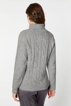 Load image into Gallery viewer, CHUNKY CABLE-KNIT TURTLENECK SWEATER
