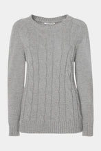 Load image into Gallery viewer, CHUNKY CABLE-KNIT ROUND-NECK SWEATER
