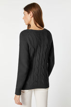 Load image into Gallery viewer, CHUNKY CABLE-KNIT ROUND-NECK SWEATER
