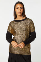Load image into Gallery viewer, CHUNKY KNIT SWEATER WITH METALLIC COATING
