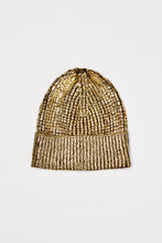 Load image into Gallery viewer, CHUNKY KNIT BEANIE WITH METALLIC COATING
