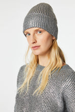 Load image into Gallery viewer, CHUNKY KNIT BEANIE WITH METALLIC COATING
