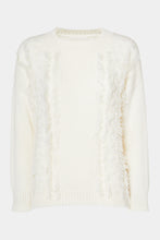 Load image into Gallery viewer, CHUNKY CASHMERE KNIT SWEATER WITH PLAITS, CUTOUTS AND FRINGES
