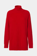 Load image into Gallery viewer, CHUNKY CASHMERE KNIT SWEATER WITH GOLD ZIPPER AT THE HEM
