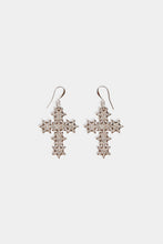 Load image into Gallery viewer, CROSS EAR-RINGS WITH RHINESTONE STARS 
