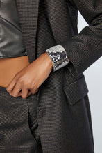 Load image into Gallery viewer, FAUX PYTHON CUFF BRACELET
