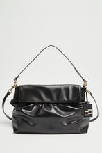 Load image into Gallery viewer, FAUX LEATHER SLOUCHY BAG WITH RUCHING
