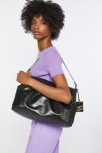 Load image into Gallery viewer, FAUX LEATHER SLOUCHY BAG WITH RUCHING
