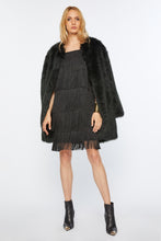 Load image into Gallery viewer, FRINGED SHORT DRESS IN STRETCH VISCOSE CREPE
