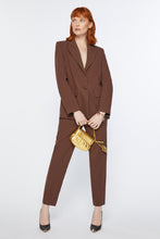 Load image into Gallery viewer, BOXY JACKET IN STRETCH VISCOSE CREPE WITH SHOULDER PADS
