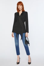 Load image into Gallery viewer, FRINGED KIMONO JACKET IN STRETCH VISCOSE CREPE

