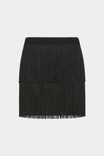 Load image into Gallery viewer, FRINGED MINISKIRT IN STRETCH VISCOSE CREPE
